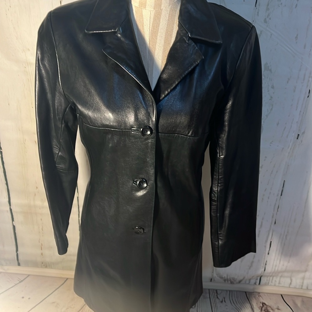 Long Leather Jacket - image 1